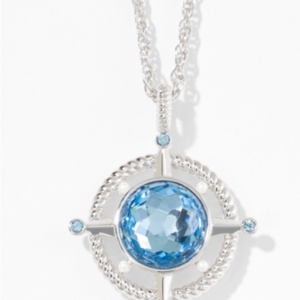 Touchstone Crystal by Swarovski FIND YOUR WAY compass necklace BNIB aqua